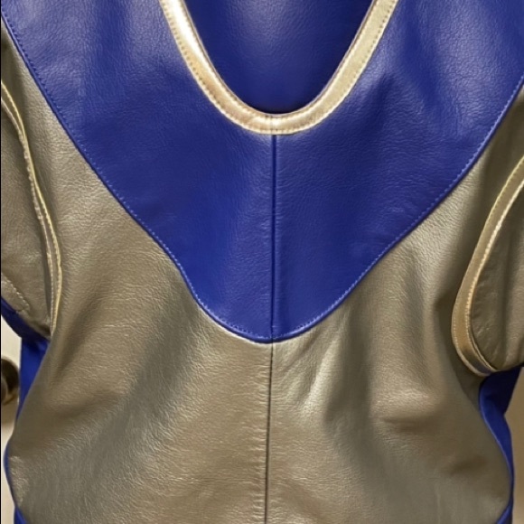 Genuine Leather Motorcycle Race Jacket - Picture 5 of 16